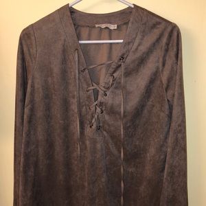 LUSH DRESS TAN SIZE SMALL